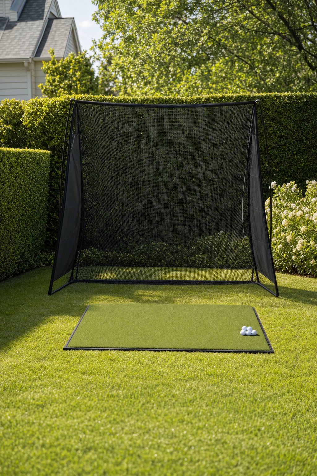 The Full-Swing Net Station backyard golf idea