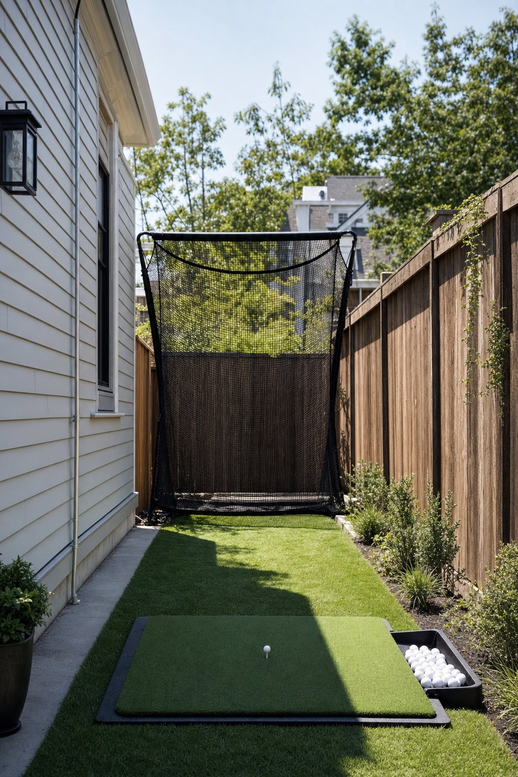 The Side-Yard Practice Bay backyard golf idea