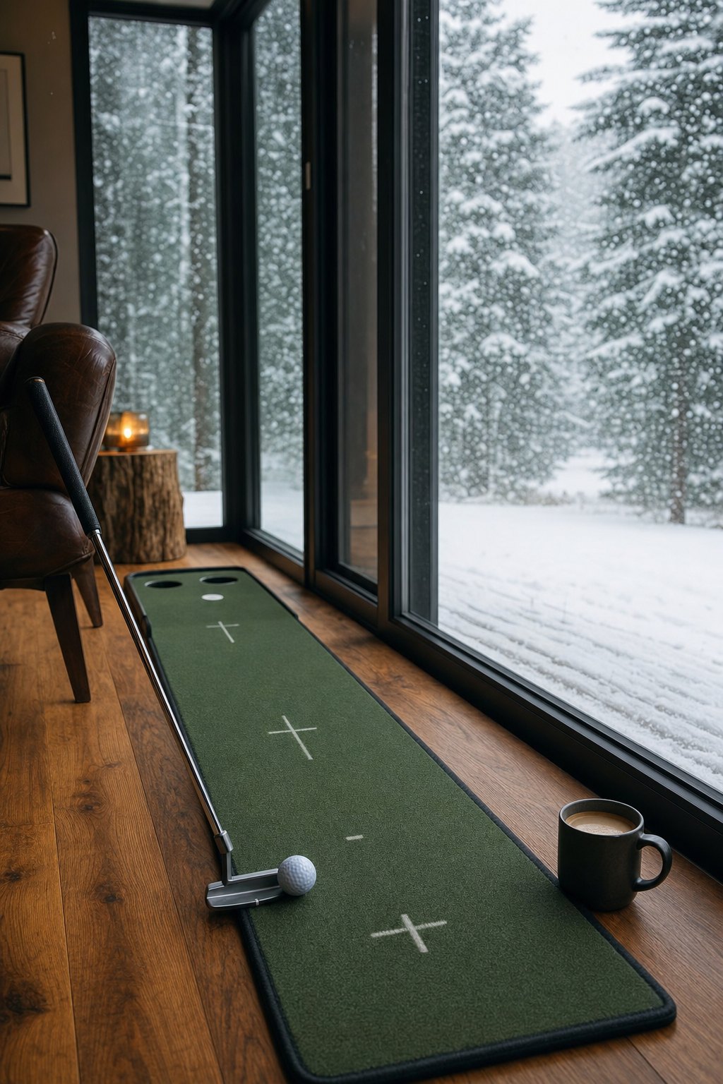 The Putting Nook golf simulator room idea